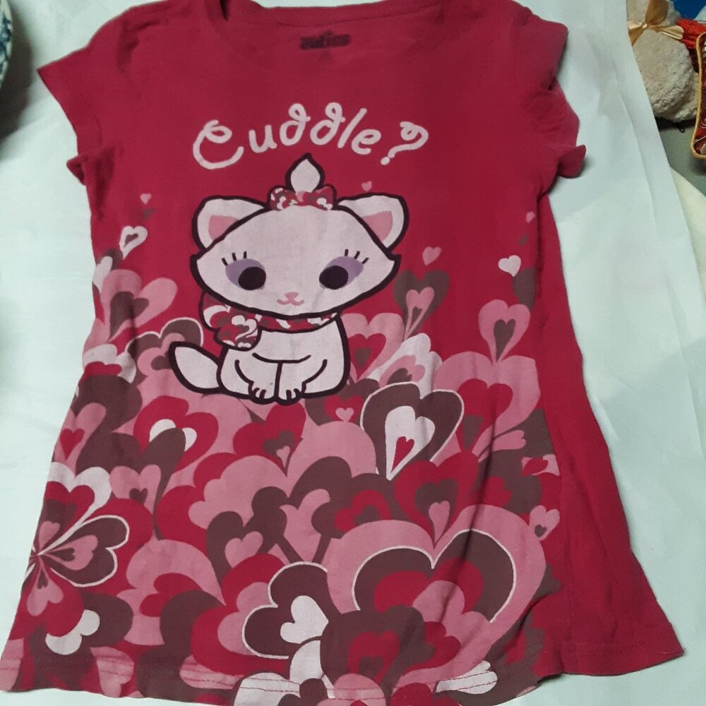Disney Cuties The Aristocats Marie Cuddle? Pink T-Shirt Junior Girls M 7/9 RARE!